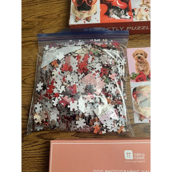 "Perfectly Puzzling" 1000 pc Puzzle Dog Photographic Valentine Includes Poster - Picture 4 of 7